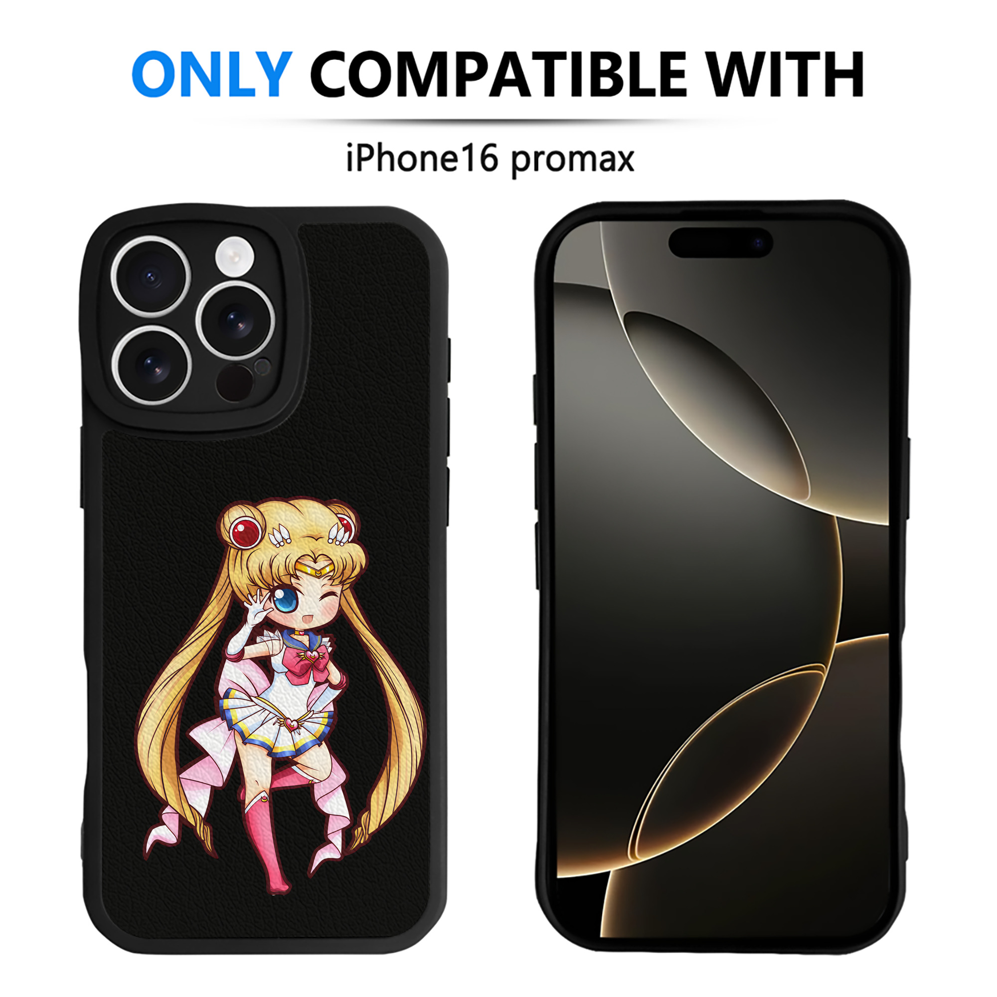 （画像用） 美少女戦士セーラームーン 月野 うさぎ つきの うさぎ Sailor Moon Tsukino Usagi 【iPhone 16シリーズ対応】シリコンスマホケース（レザー調） 材質：シリコン